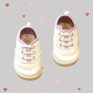 Wonder Nation Girls Toddler Size 4 White Sneaker